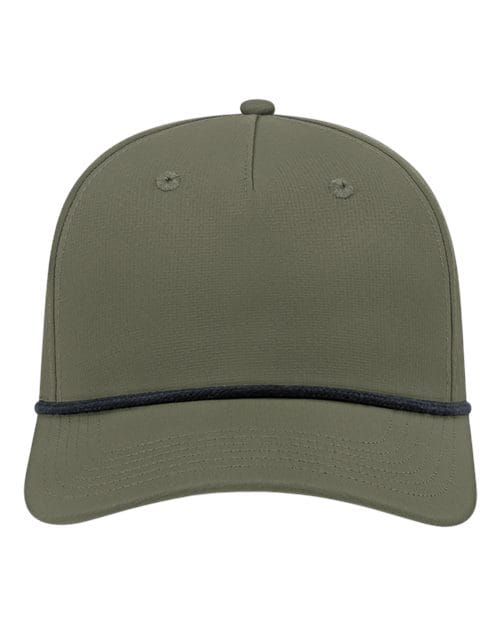 CAP AMERICA Olive Green/ Black / Adjustable Cap America Athletic Rope Cap