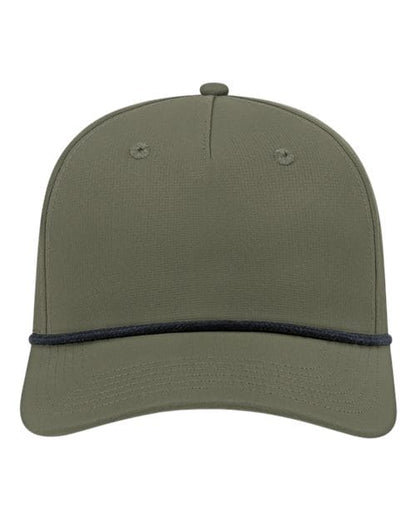 CAP AMERICA Olive Green/ Black / Adjustable Cap America Athletic Rope Cap