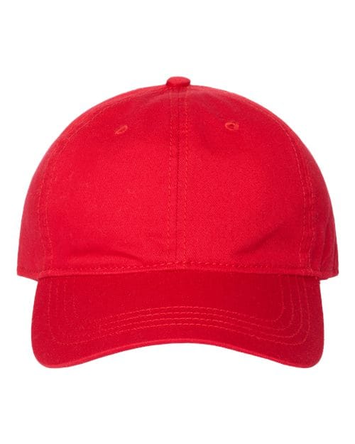 CAP AMERICA Red / Adjustable Relaxed Golf Dad Hat