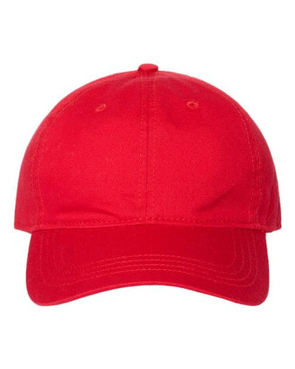 CAP AMERICA Red / Adjustable Relaxed Golf Dad Hat