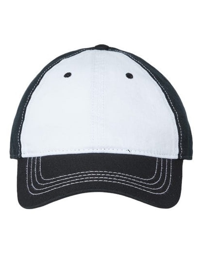 CAP AMERICA White/ Black / Adjustable Relaxed Golf Dad Hat