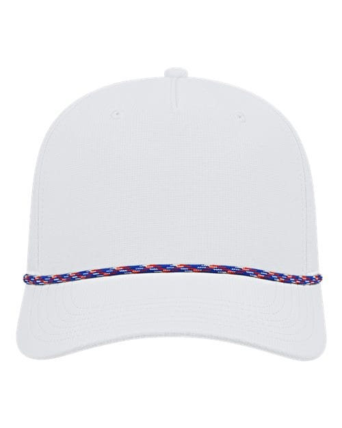 CAP AMERICA White-Red/ White/ Royal / Adjustable Cap America Athletic Rope Cap