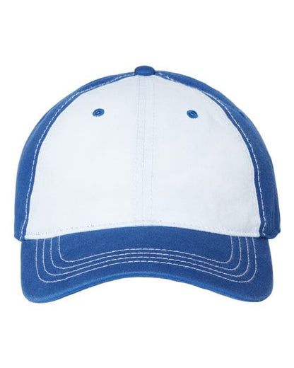 CAP AMERICA White/ Royal / Adjustable Relaxed Golf Dad Hat