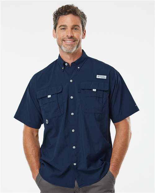 Columbia Collegiate Navy / S Men's PFG Bahama™ II Short Sleeve Shirt