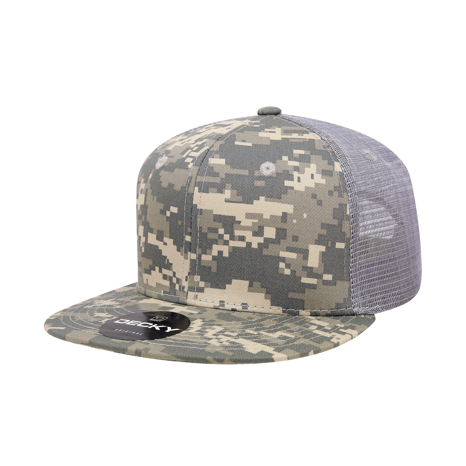 Decky ACU/ACU/GRY / OSFM 6 Panel High Profile Structured Camo Trucker