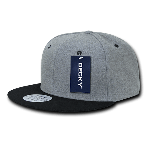 6 Panel High Profile Structured Melton Snapback