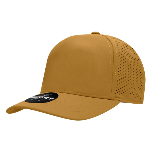 Decky Biscuit / Standard 5 Panel High Profile Structured Perforated Performance Cap