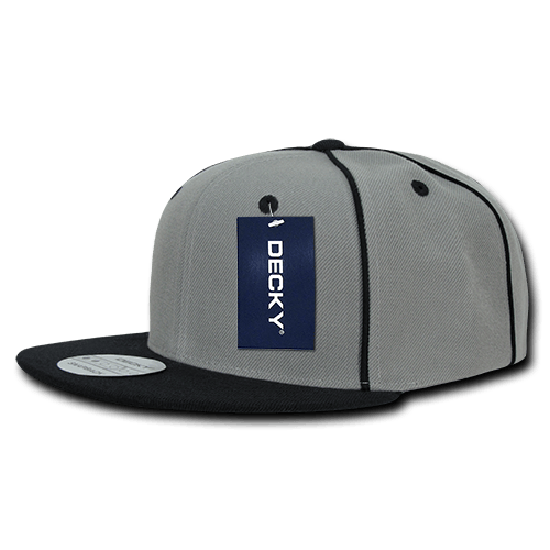 6 Panel High Profile Structured Piped Snapback
