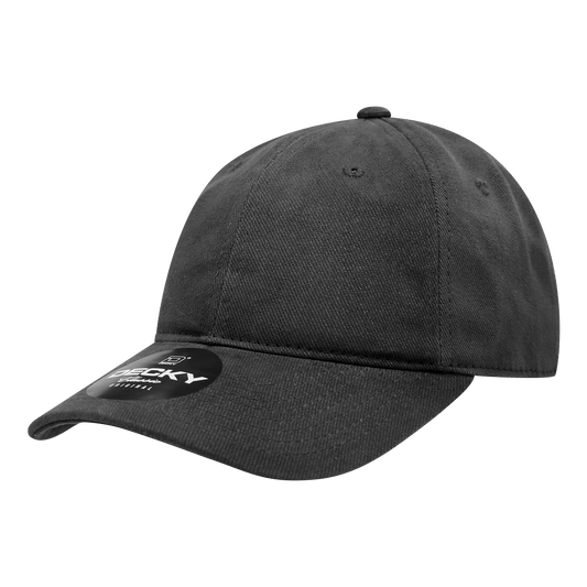 Decky Black / OSFM 6 Panel Low Profile Relaxed Brushed Cotton Dad Hat