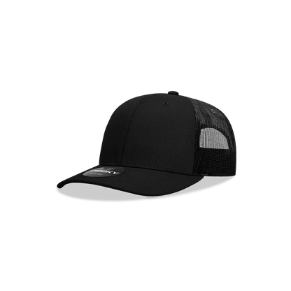 Decky Black / Standard Youth 6 Panel Mid Profile Structured Cotton Trucker