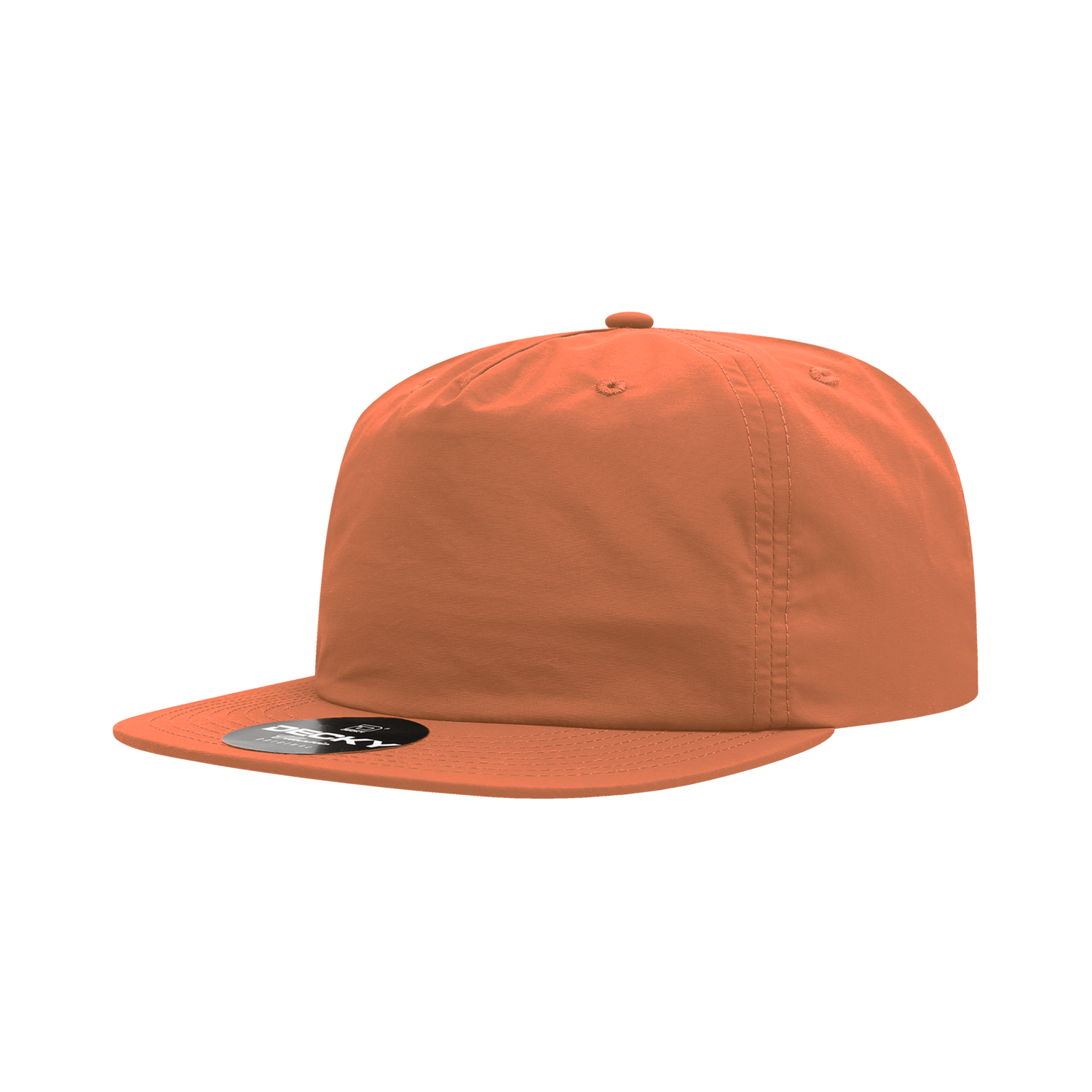 Decky Burnt Orange / Standard 5 Panel High Profile Relaxed Nylon Surf Hat