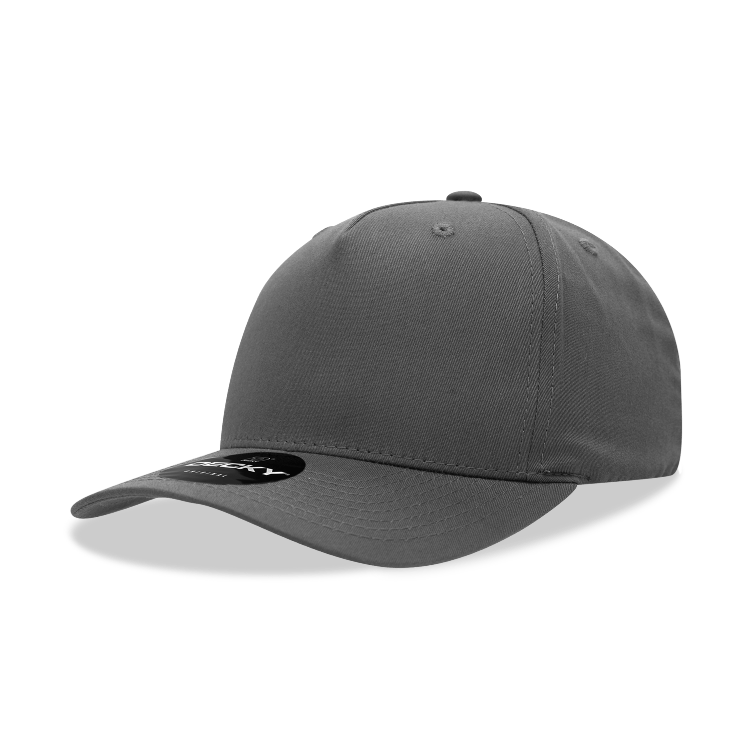 Decky Charcoal / Standard 5 Panel Mid Profile Structured Cotton Blend Cap