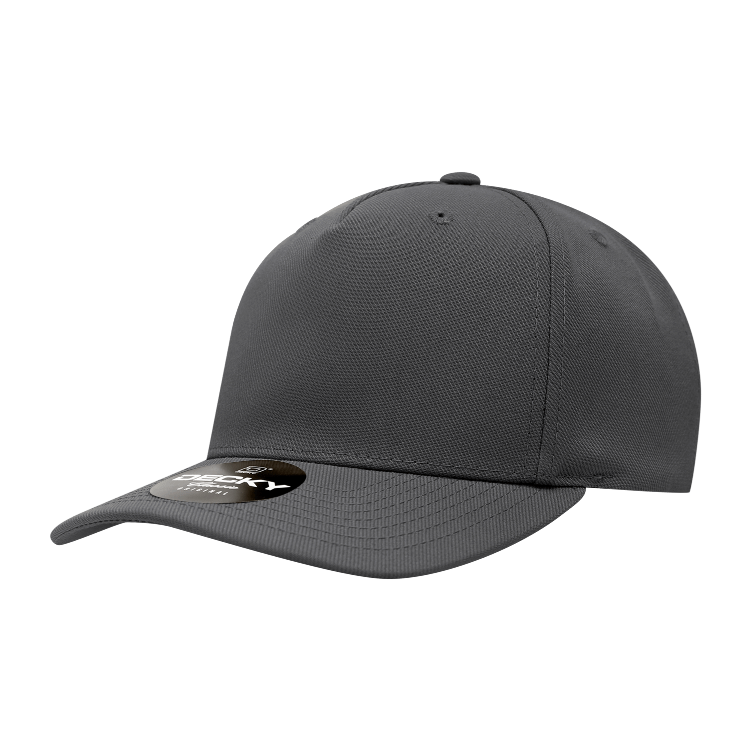 Decky Charcoal / Standard 5 Panel Mid Profile Structured Polyester Cap