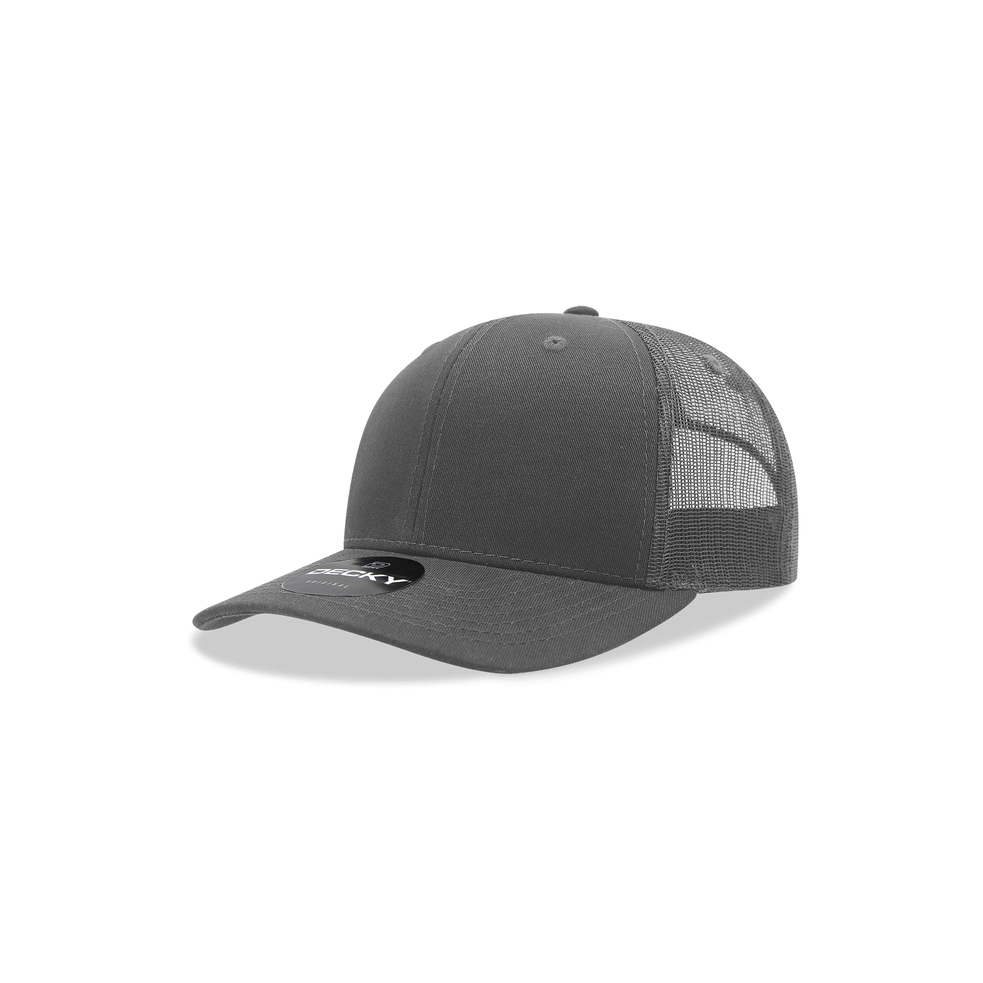 Decky Charcoal / Standard Youth 6 Panel Mid Profile Structured Cotton Trucker