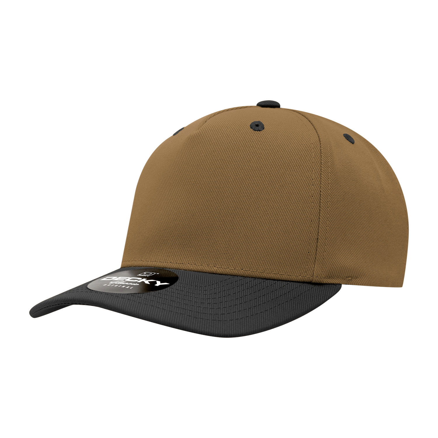 Decky Coyote/Black / Standard 5 Panel Mid Profile Structured Polyester Cap