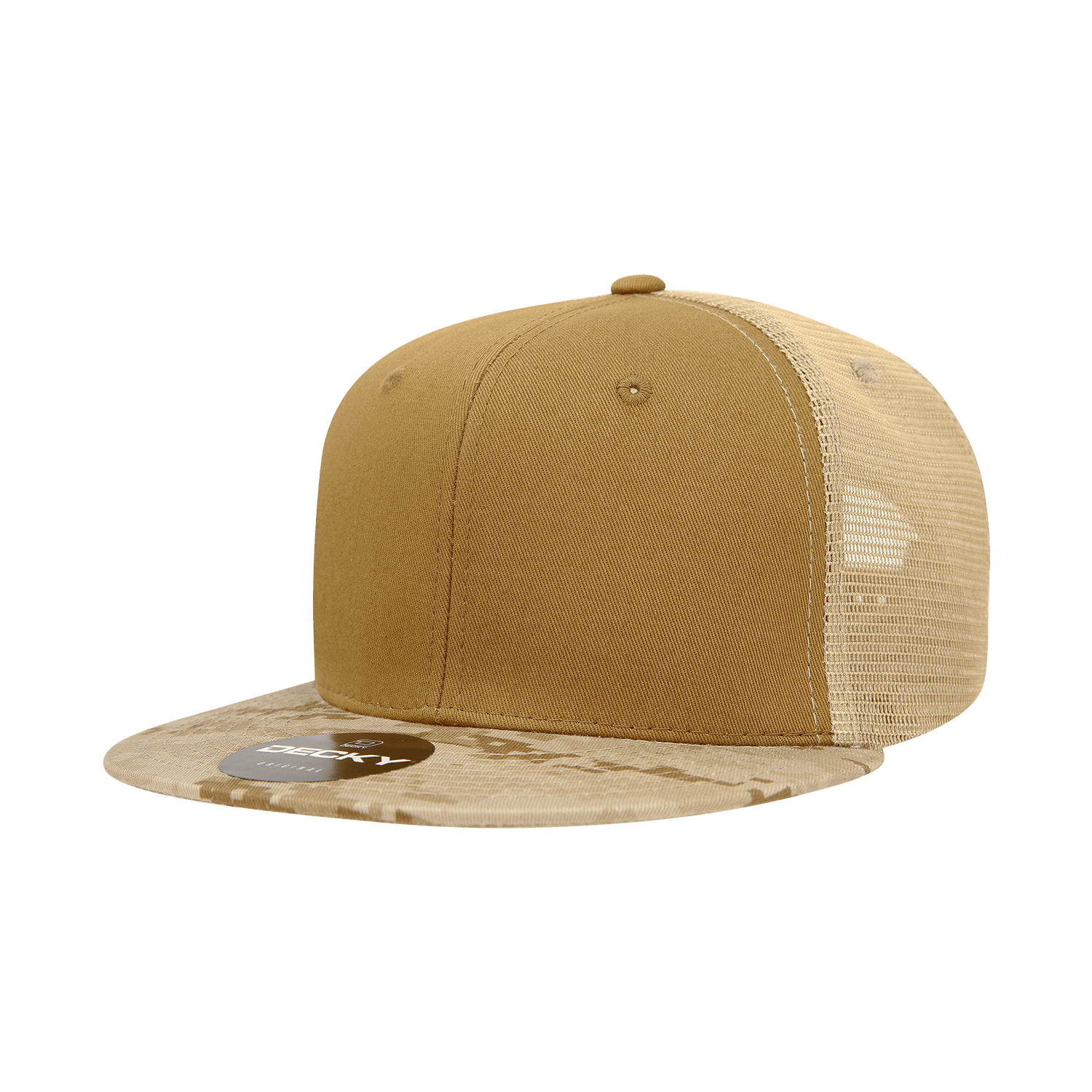 Decky DES/COY/KHA / OSFM 6 Panel High Profile Structured Camo Trucker