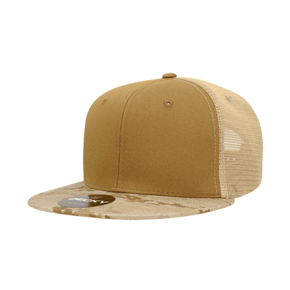 Decky DES/COY/KHA / OSFM 6 Panel High Profile Structured Camo Trucker