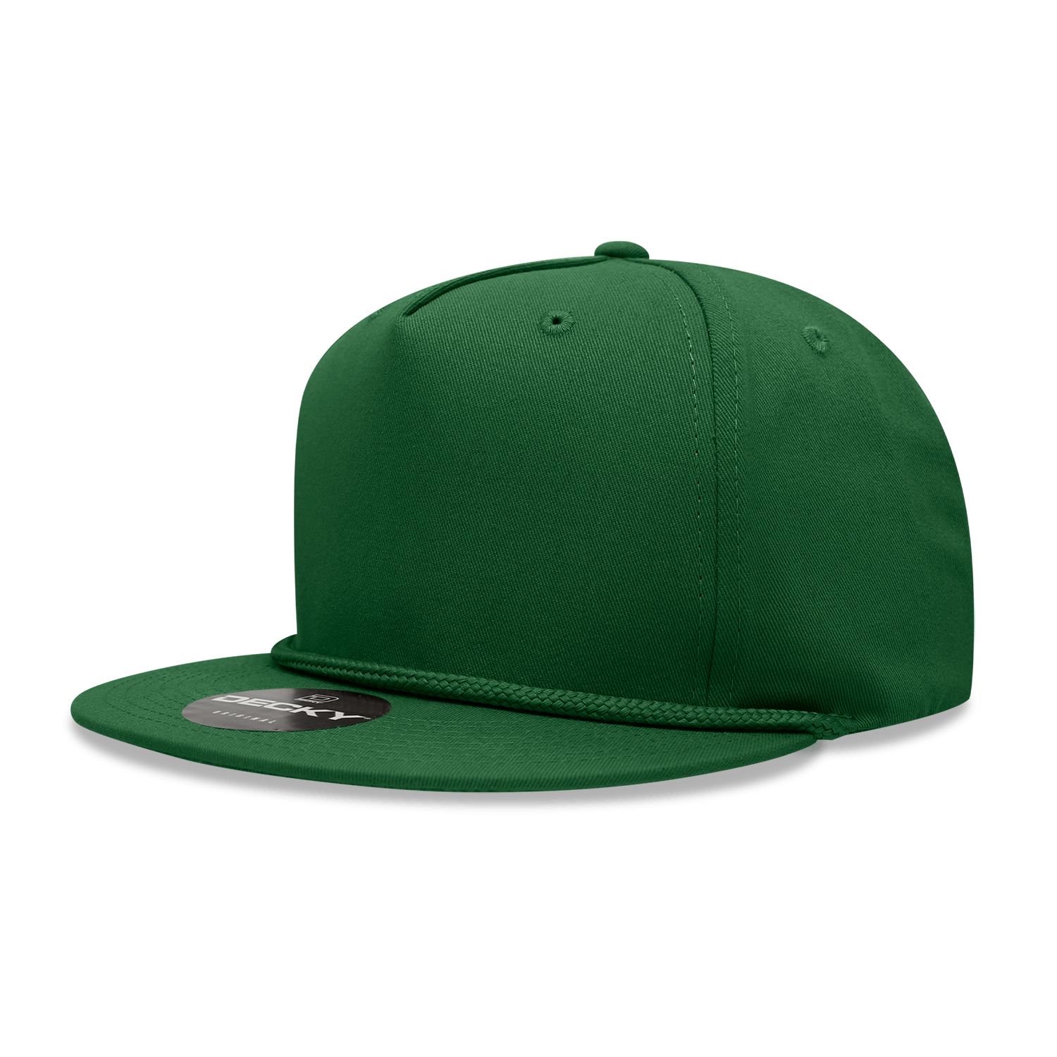 Decky Forest / OSFM 5 Panel High Profile Structured Cotton Blend Rope Hat