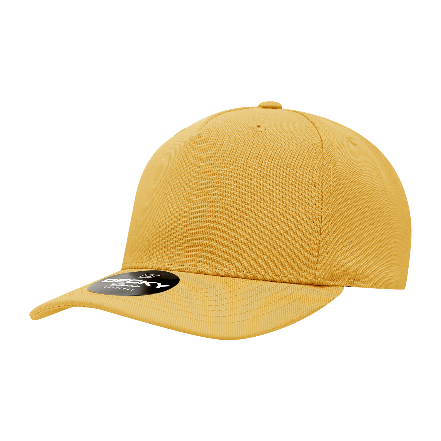 Decky Gold / Standard 5 Panel Mid Profile Structured Polyester Cap