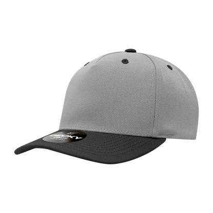 Decky Grey/Black / Standard 5 Panel Mid Profile Structured Polyester Cap