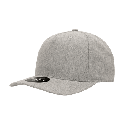 Decky Heather Grey / Standard 5 Panel Mid Profile Structured Polyester Cap