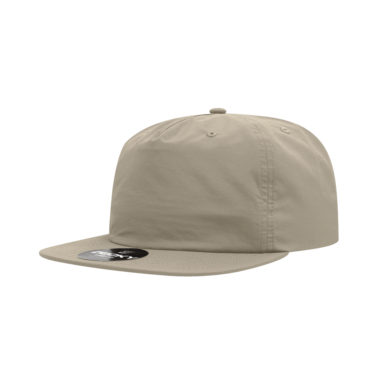 Decky Khaki / Standard 5 Panel High Profile Relaxed Nylon Surf Hat