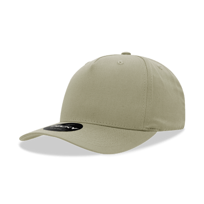 Decky Khaki / Standard 5 Panel Mid Profile Structured Cotton Blend Cap