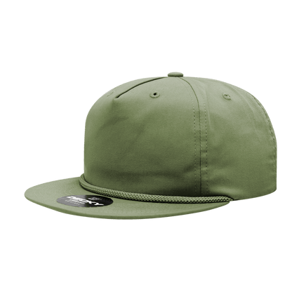 Decky Loden / Standard 5 Panel High Profile Relaxed Cotton Blend Rope Hat