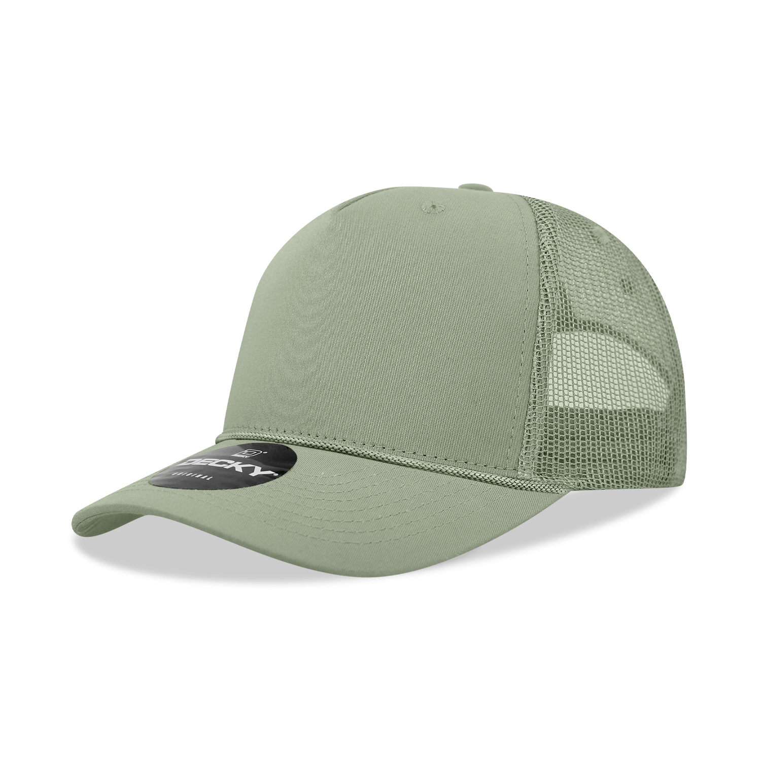 Decky Loden / Standard 5 Panel Mid Profile Structured Cotton/Poly Blend Trucker w/Rope