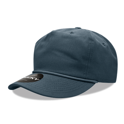 Decky Navy / OSFM 5 Panel High Profile Relaxed Cotton Rope Hat
