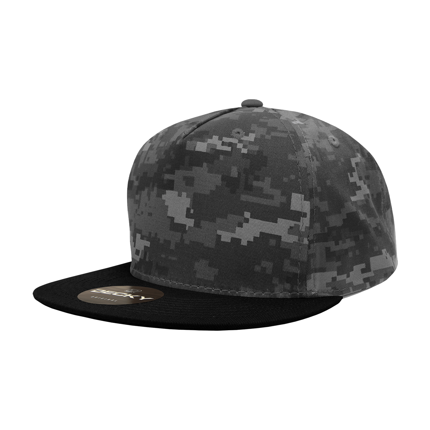 Decky NTG/Black / Standard 5 Panel High Profile Structured Cotton Blend Snapback