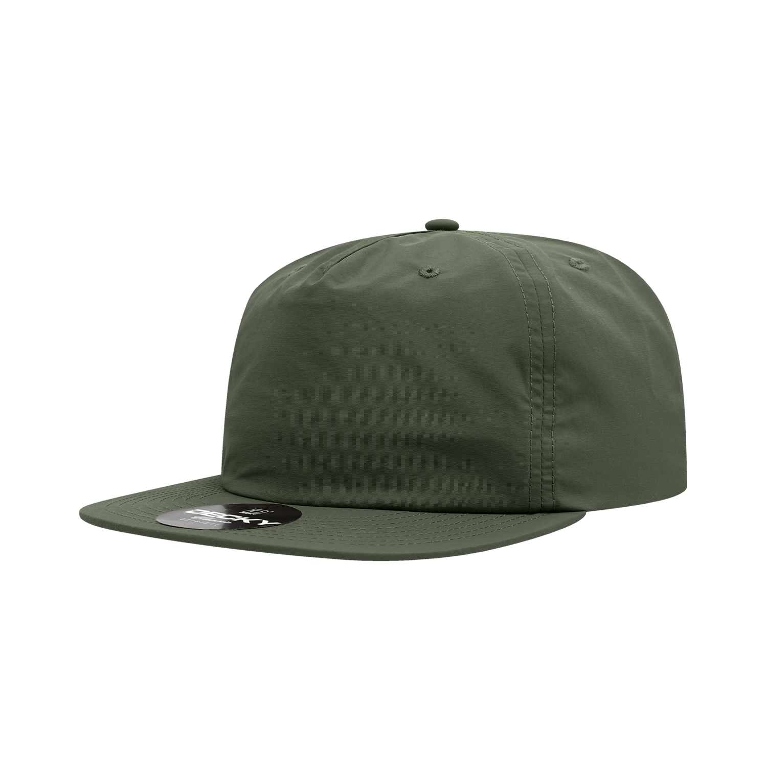 Decky Olive / Standard 5 Panel High Profile Relaxed Nylon Surf Hat