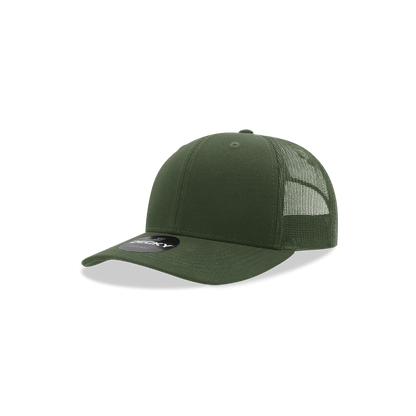 Decky Olive / Standard Youth 6 Panel Mid Profile Structured Cotton Trucker