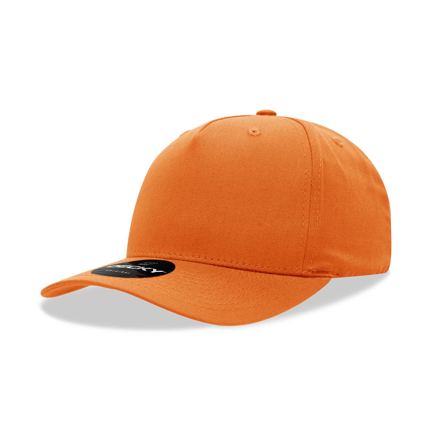 Decky Orange / Standard 5 Panel Mid Profile Structured Cotton Blend Cap
