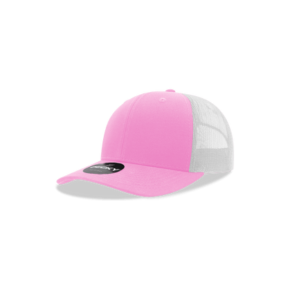 Decky Pink/White / Standard Youth 6 Panel Mid Profile Structured Cotton Trucker