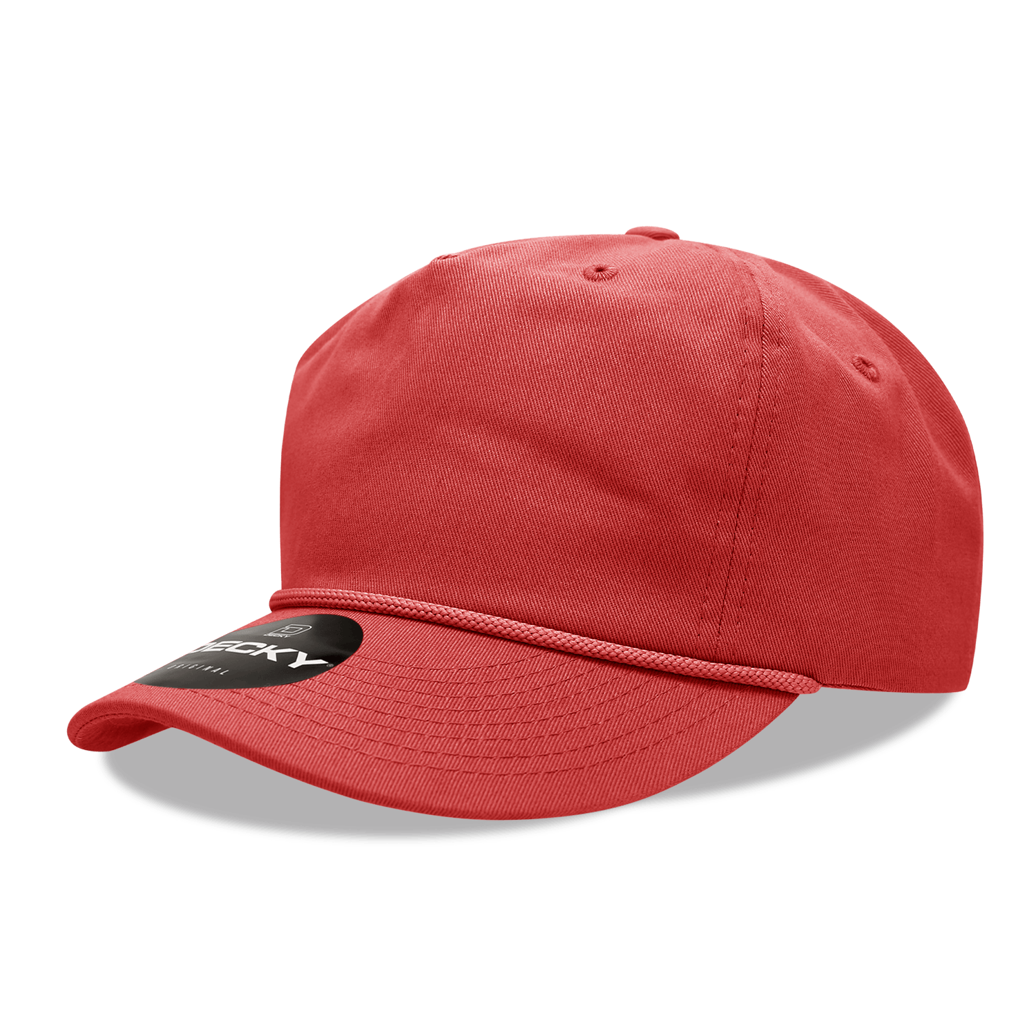 Decky Red / OSFM 5 Panel High Profile Relaxed Cotton Rope Hat