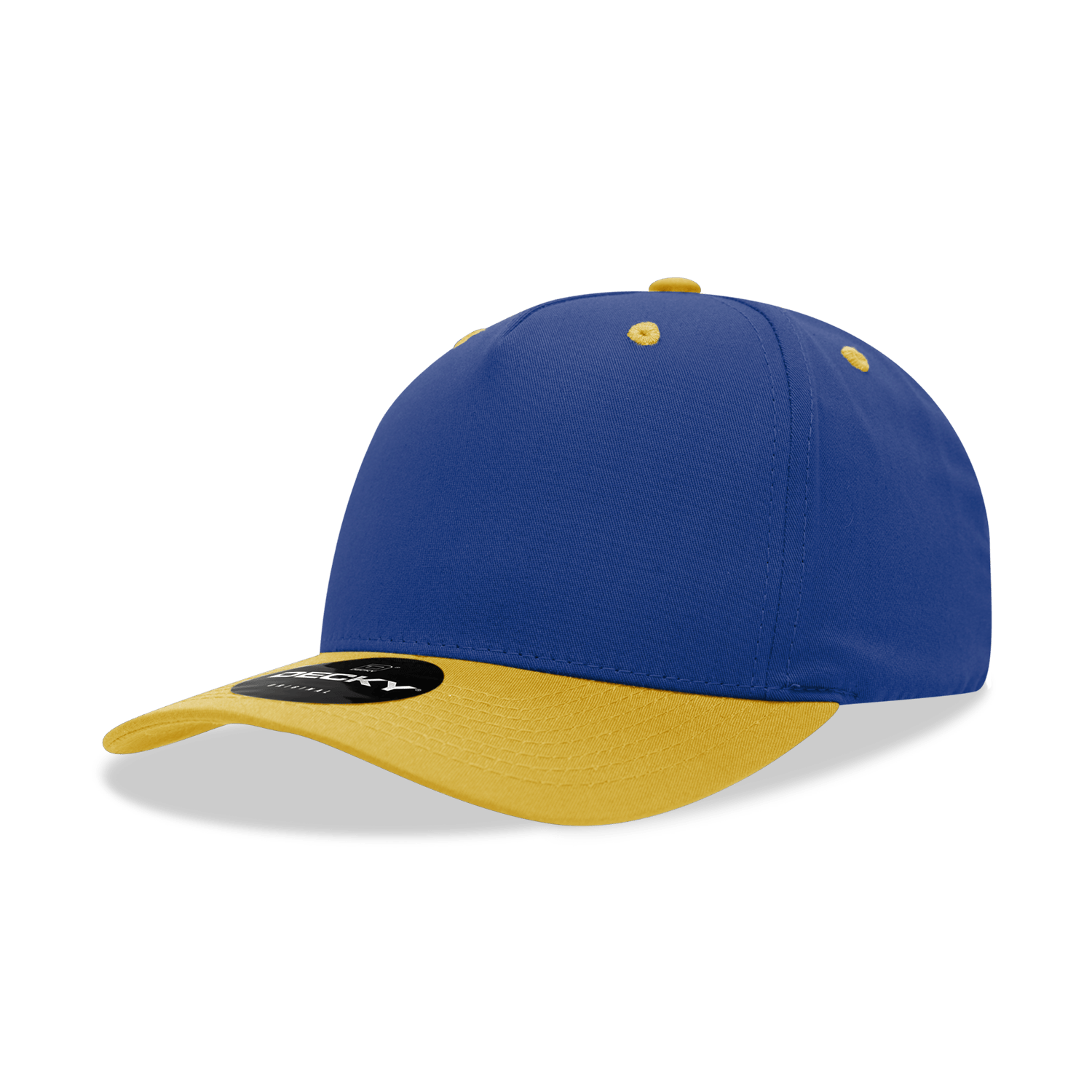 Decky Royal/Gold / Standard 5 Panel Mid Profile Structured Cotton Blend Cap