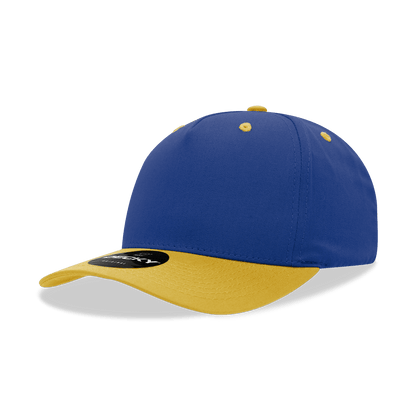 Decky Royal/Gold / Standard 5 Panel Mid Profile Structured Cotton Blend Cap