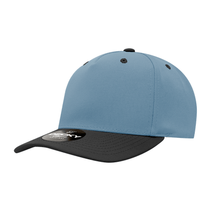 Decky Sky/Black / Standard 5 Panel Mid Profile Structured Polyester Cap