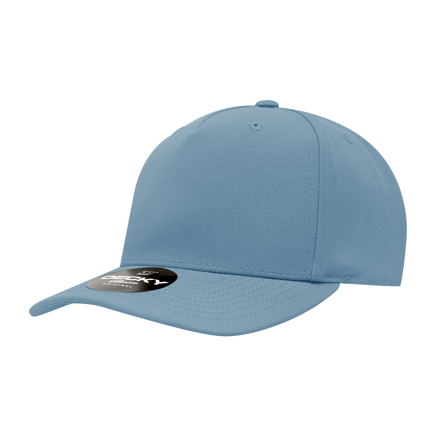 Decky Sky Blue / Standard 5 Panel Mid Profile Structured Polyester Cap