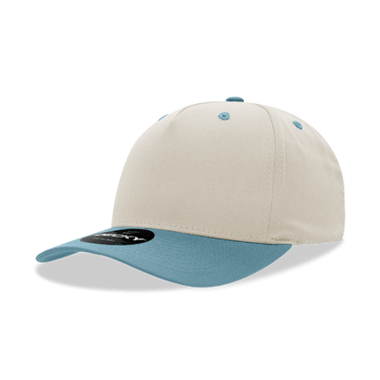 Decky Stone/Sky / Standard 5 Panel Mid Profile Structured Cotton Blend Cap