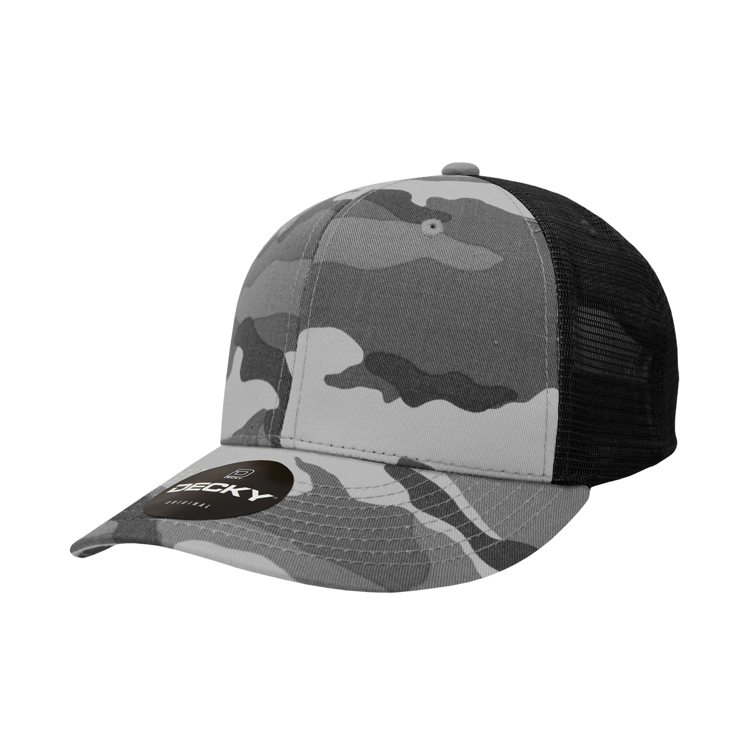 Decky URB/URB/Blk / OSFM 6 Panel Mid Profile Structured Camo Trucker