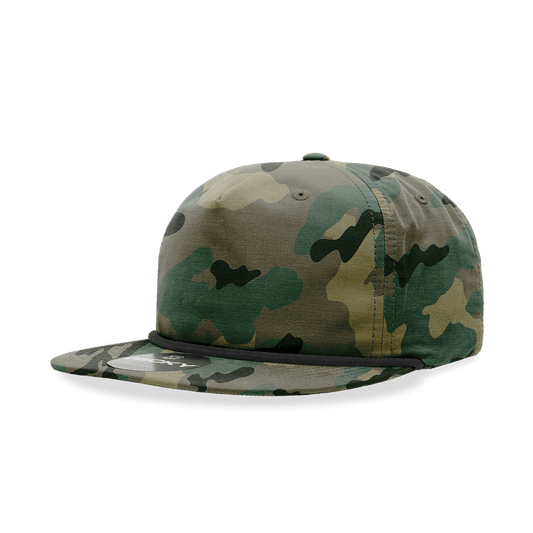 Decky WDL/BLK / Standard 5 Panel High Profile Relaxed Camo Rope Hat