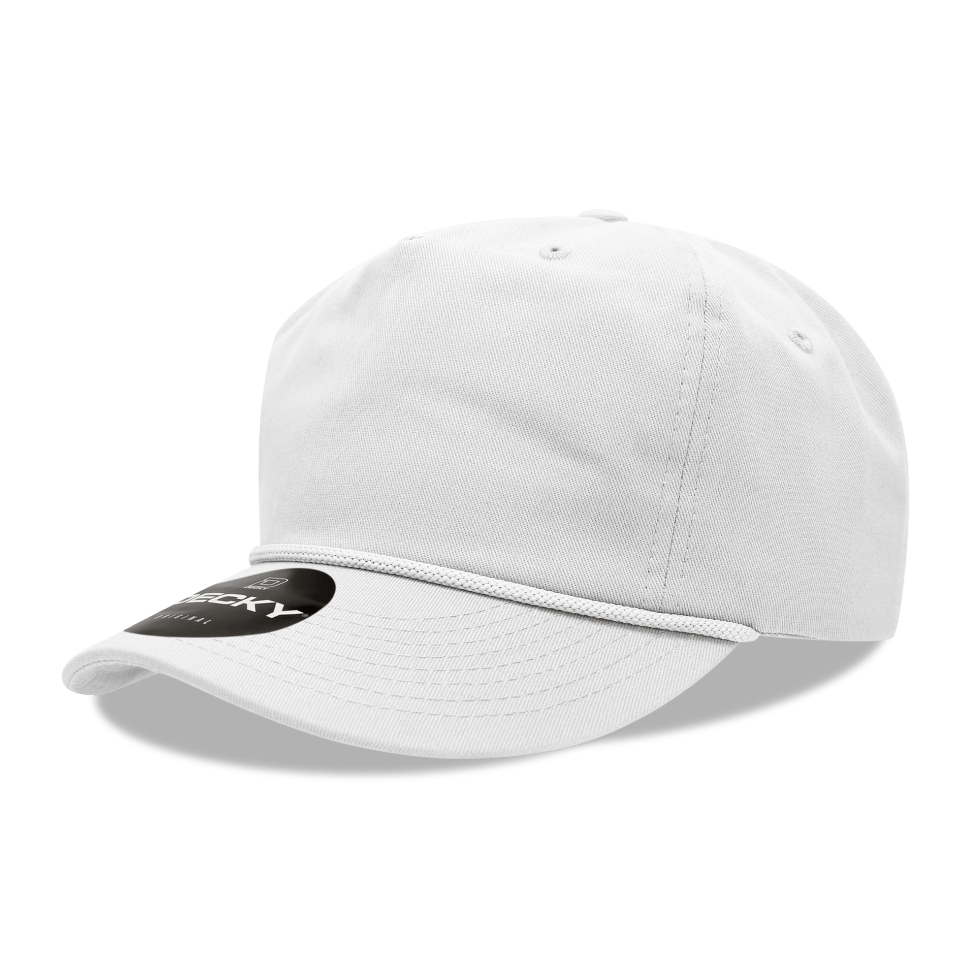 Decky White / OSFM 5 Panel High Profile Relaxed Cotton Rope Hat