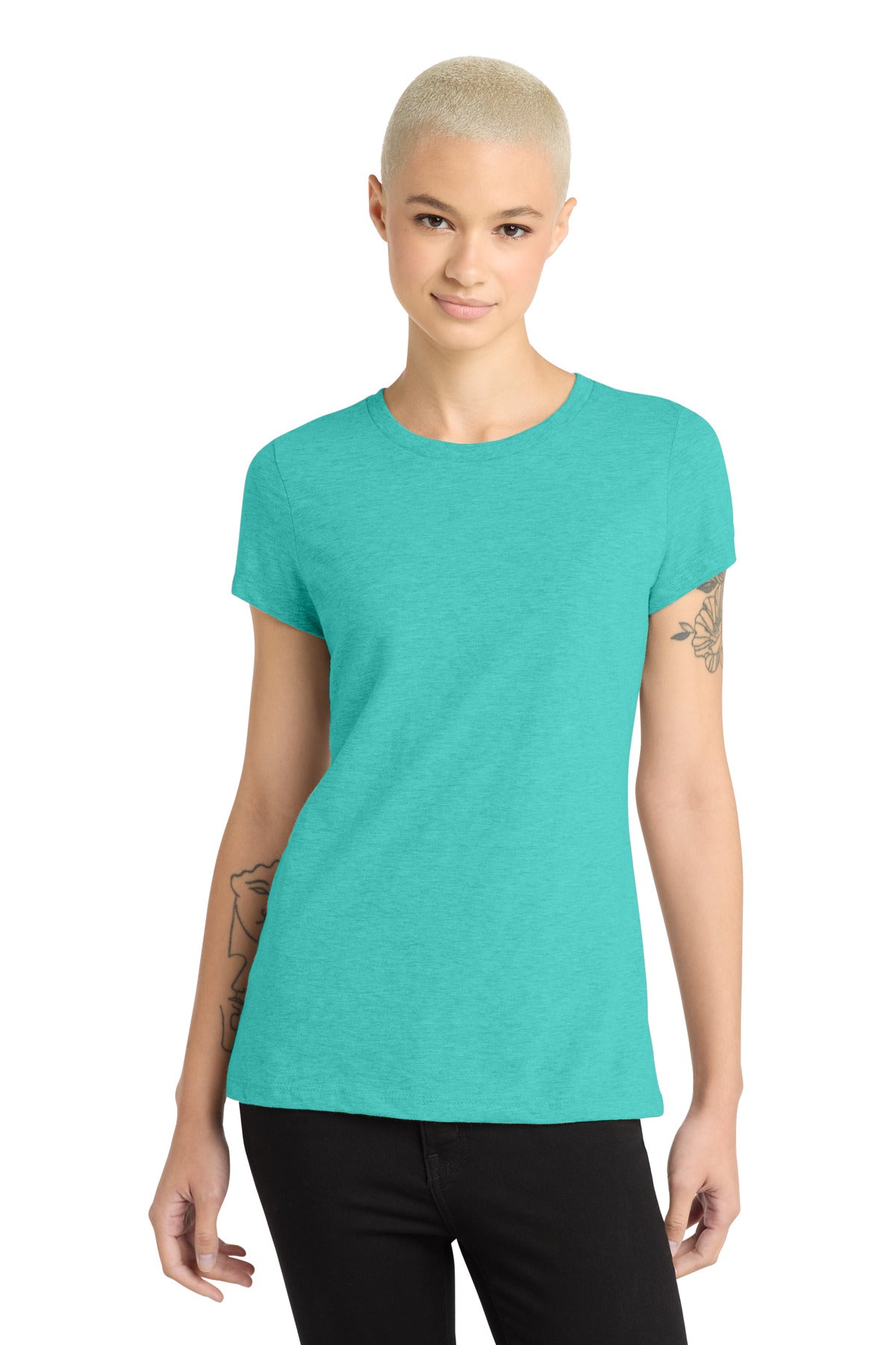 District Aqua Heather / XS District  ®  Women's Perfect Blend ®  CVC Tee. DM108L