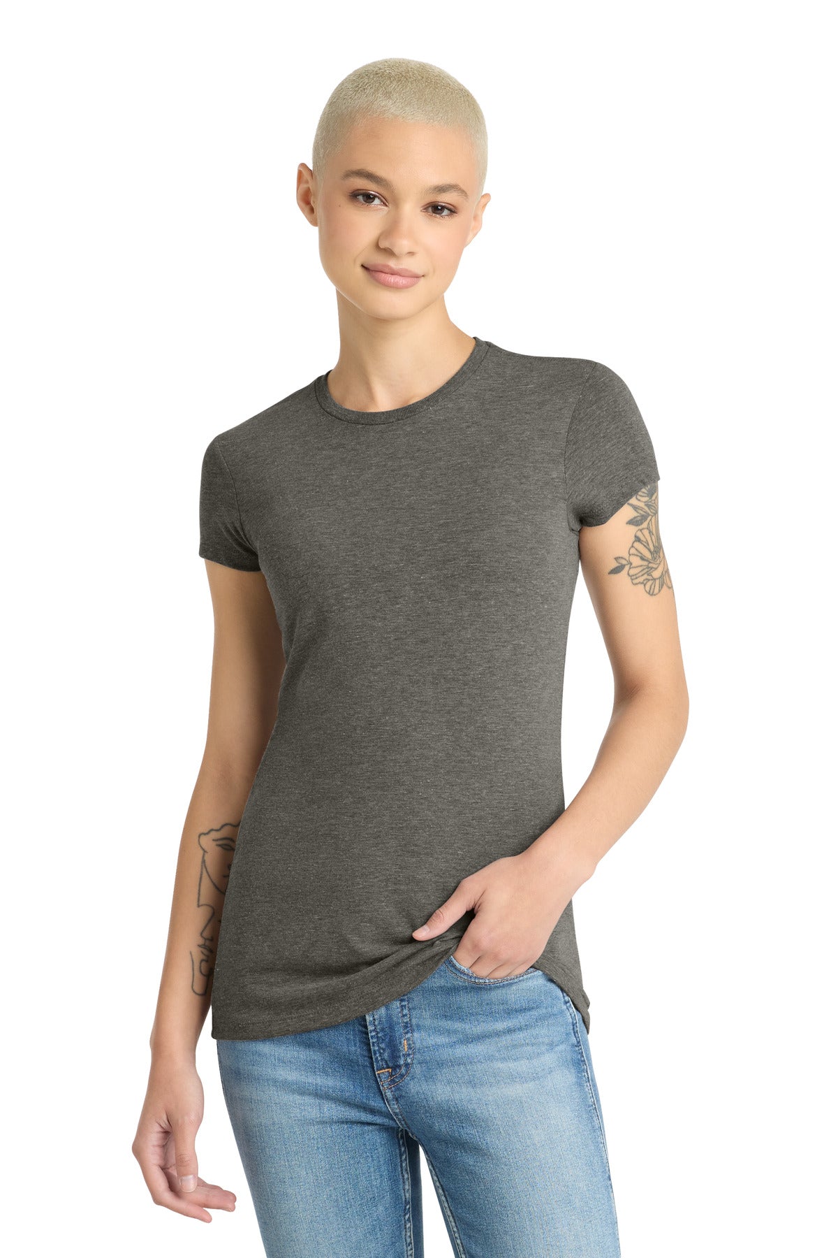 District Grey Frost / XS District  ®  Women's Fitted Perfect Tri  ®  Tee. DT155