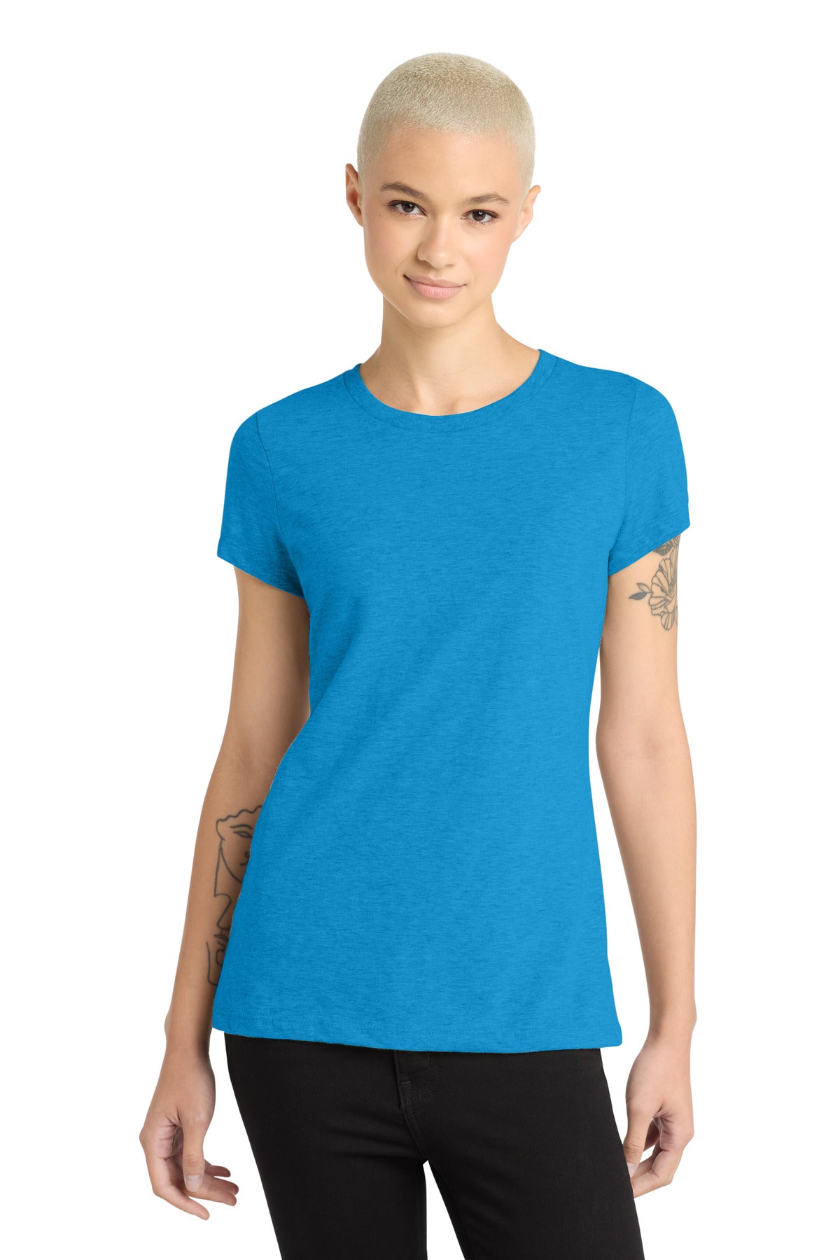 District Heathered Bright Turquoise / XS District  ®  Women's Perfect Blend ®  CVC Tee. DM108L