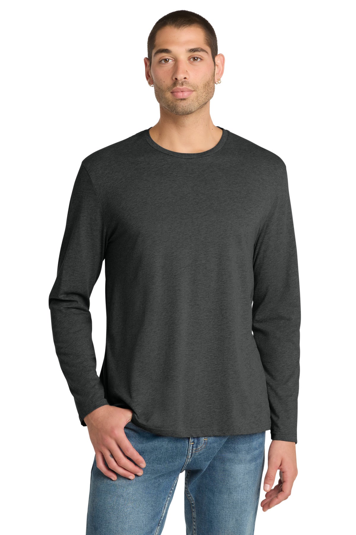 District Heathered Charcoal / XS District  ®  Perfect Weight ®  Long Sleeve Tee. DT105