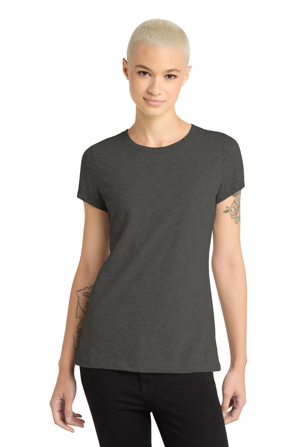District Heathered Charcoal / XS District  ®  Women's Perfect Blend ®  CVC Tee. DM108L