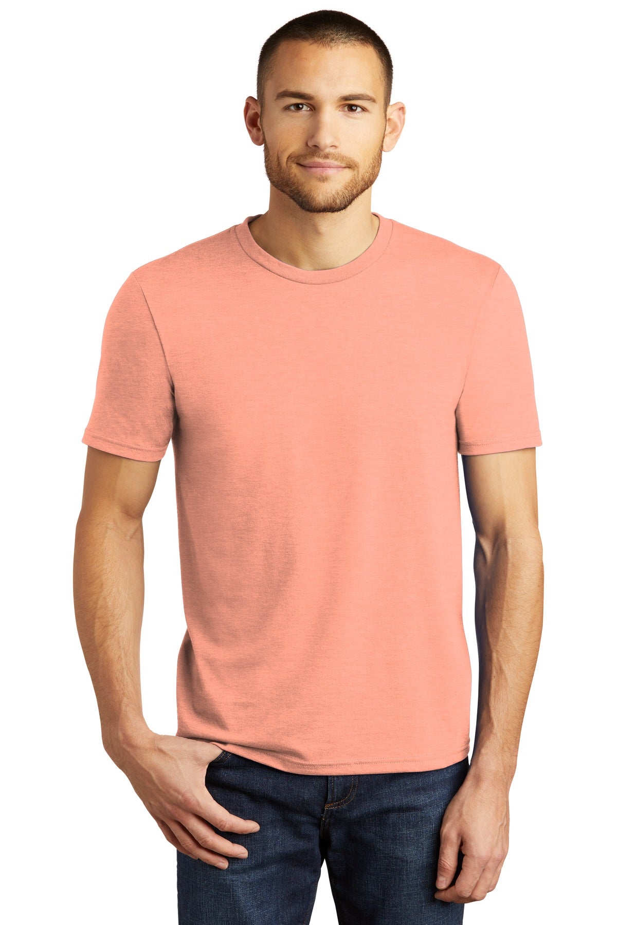 District Heathered Dusty Peach / XS District  ®  Perfect Tri ® Tee. DM130